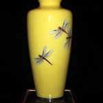 vintage ando japanese dragonfly vase