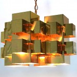 vintage c jere brass chandelier