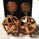 vintage chanel ribbon earrings