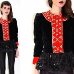 vintage christian lacroix velvet lace peplum jacket