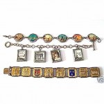 vintage collection of travel souvenir bracelets