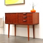 vintage danish modern teak entry cabinet