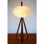 vintage danish modern tripod table lamp z