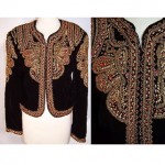 vintage diane freis velvet embellished jacket