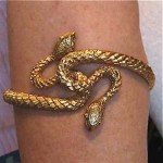 vintage double head gold fill bracelet