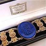 vintage georgian lapis lazuli heracles cameo bracelet