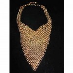 vintage givenchy chain mesh scarf necklace