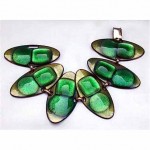 vintage kay denning modernist enamel copper bracelet