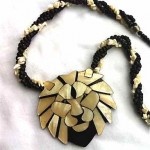 vintage lee sands mother of pearl inlay necklace