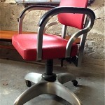 vintage mid-century good form aluminum desk chair