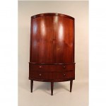 vintage mid-century teak corner cabinet z