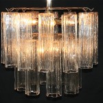 vintage midcentury mazzega venini glass tube chandelier