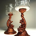 vintage pairpoint copper votive candle holders