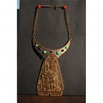 vintage pauline rader egyptian revival necklace z