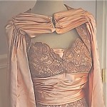 vintage pierre balmain lace evening gown with cape and jacket z