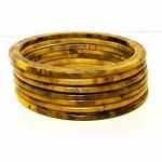 vintage stack of marbled bakelite bangle bracelets