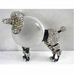 vintage trifari jelly belly french poodle brooch