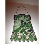 vintage whiting and davis lighthouse mesh handbag