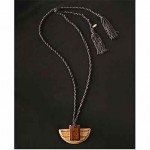 vintage ysl wood tassel necklace