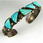 vintage zuni ben eustace turquoise bracelet