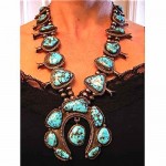 vintagen navajo turquoise squash blossom necklace