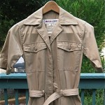 vintge ysl rive gauche khaki shorts jumpsuit