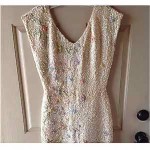 vintage gene shelly sequin bead wool dress