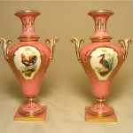 antique 1850s coalport handpainted vases