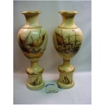 antique 1880s pair continental porcelain vases z