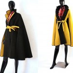 vintage 1960s elizabeth arden reversible wool cape and skirt