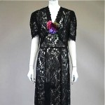 vintage 1930s lace evening dress z