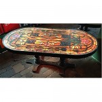 vintage 1930s stained glass table z