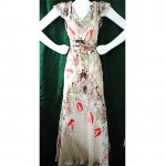 vintage 1940s silk evening gown z