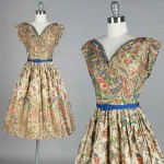 vintage 1950s emma domb paisley cotton dress