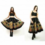 vintage 1950s hand painted skirt