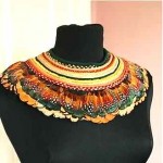 vintage 1970s feather collar
