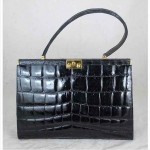 vintage 1970s french crocodile handbag