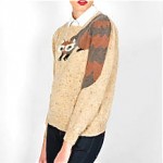 vintage 1970s novelty fox sweater z