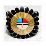 vintage 1970s zuni sunface bracelet