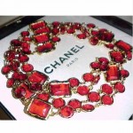 vintage 1981 chanel crystal sautoir necklace