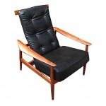 vintage arne vodder reclining teak lounge chair