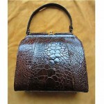 vintage crocodile handbag