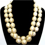 vintage givenchy huge baroque pearls necklace