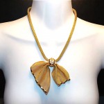 vintage givenchy mesh bow necklace z