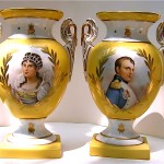 vintage handpainted napoleon and josephine porcelain vases