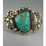 vintage henry sam navajo turquoise silver bracelet