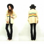 vintage hudsons bay wool stripe jacket