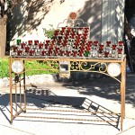 vintage iron church votive rack