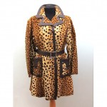 vintage lilli ann faux leopard coat z