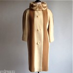vintage lilli ann wool mink collar coat z